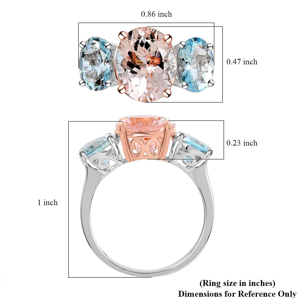 Ankur Treasure Chest Modani 14K White Gold AAA Marropino Morganite, Aquamarine Ring (Size 7.0) 5.35 ctw image number 5