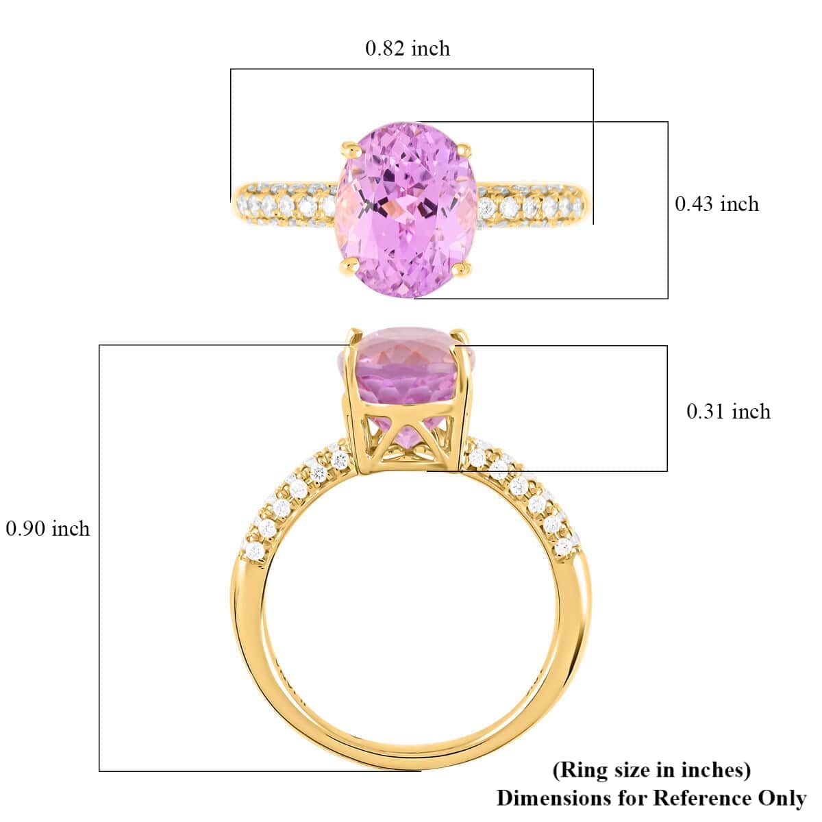 Iliana 18K Yellow Gold AAAA Patroke Kunzite and G-H SI Diamond Ring (Del. 15-20 Days) 3.75 ctw image number 4