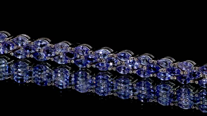 One Time Only Tanzanite 3 Row Carpet Bracelet in Platinum Over Sterling Silver (6.50 In) 6.75 ctw