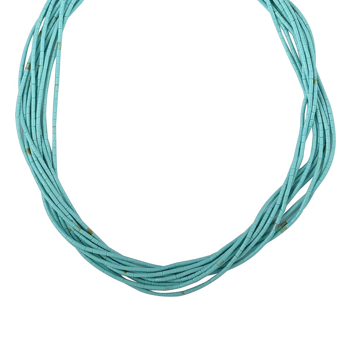Turquoise Necklace (18 Inches) in Sterling Silver 93.25 ctw image number 2