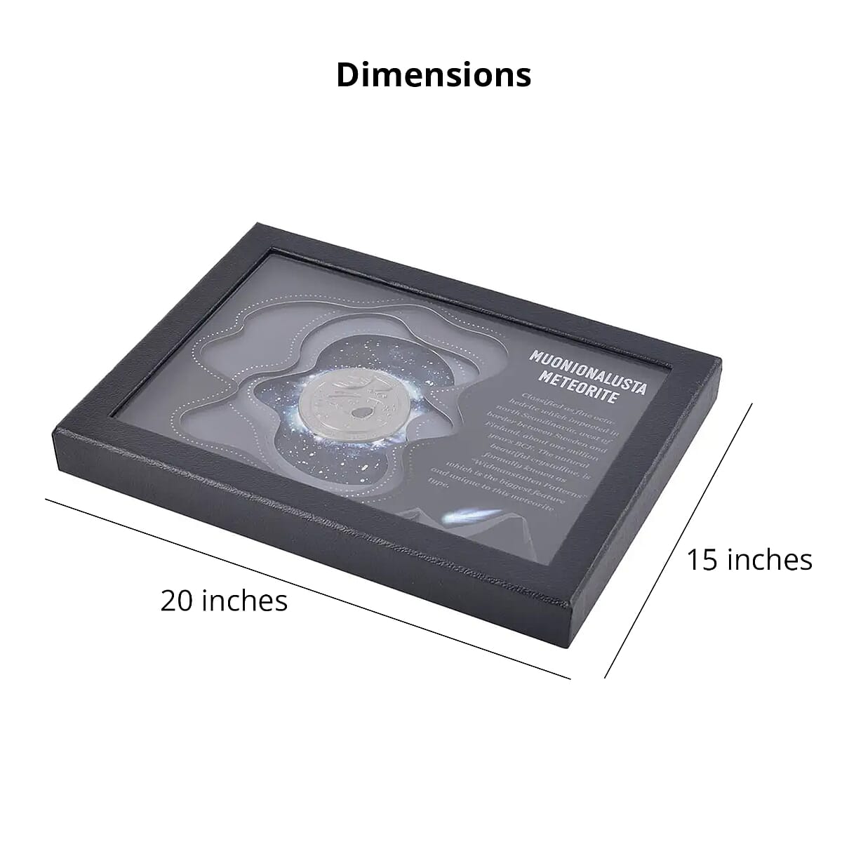 Muonionalusta Marvelous Meteorite Specimen Coin in Silvertone image number 4