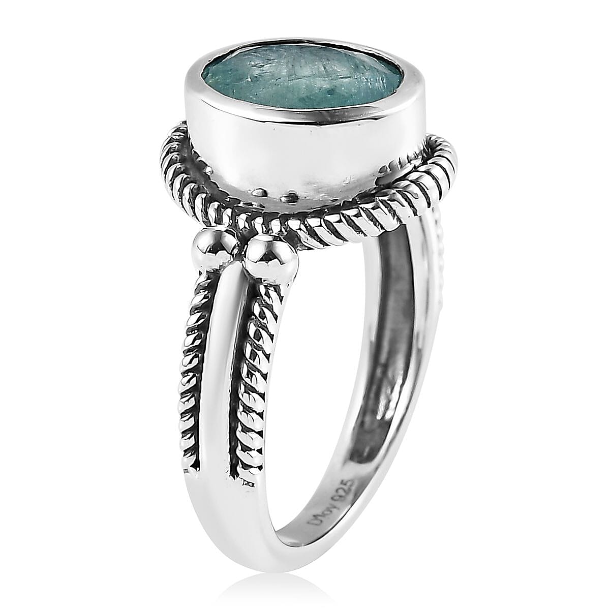 Artisan Crafted Grandidierite Solitaire Ring in Sterling Silver (Size 10.0) 2.00 ctw