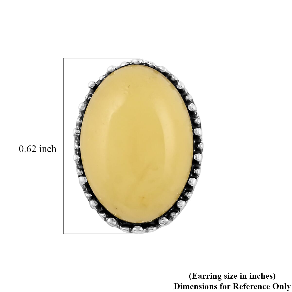 Yellow Amber Earrings in Sterling Silver image number 4