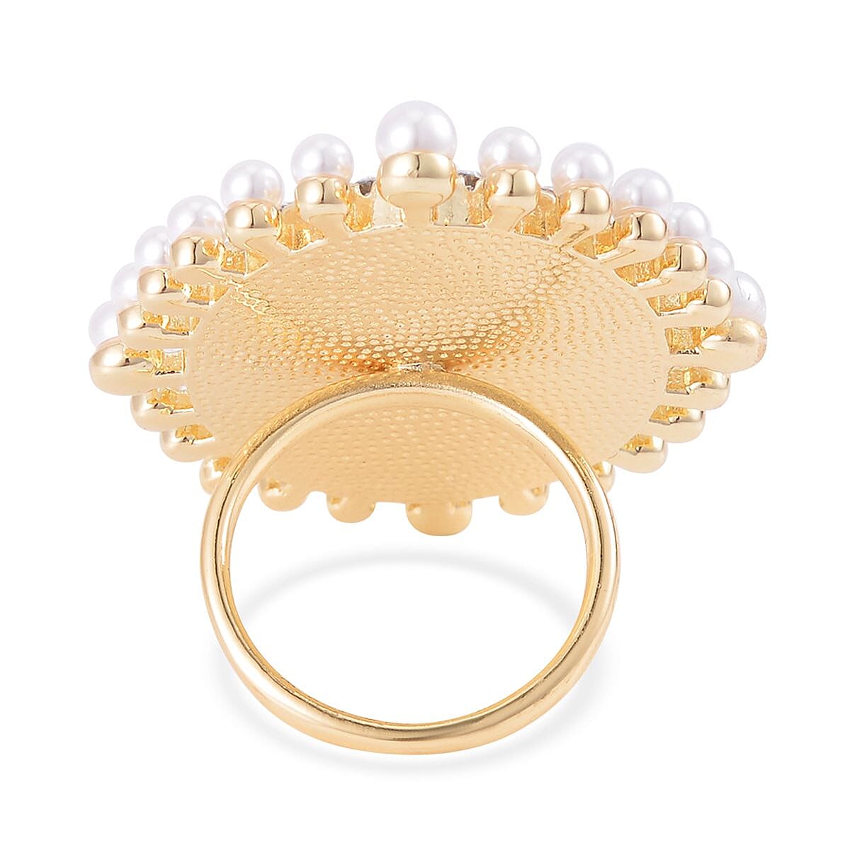 Cameo and Multi Gemstone Ring in Goldtone (Size 9.0) 3.50 ctw image number 4