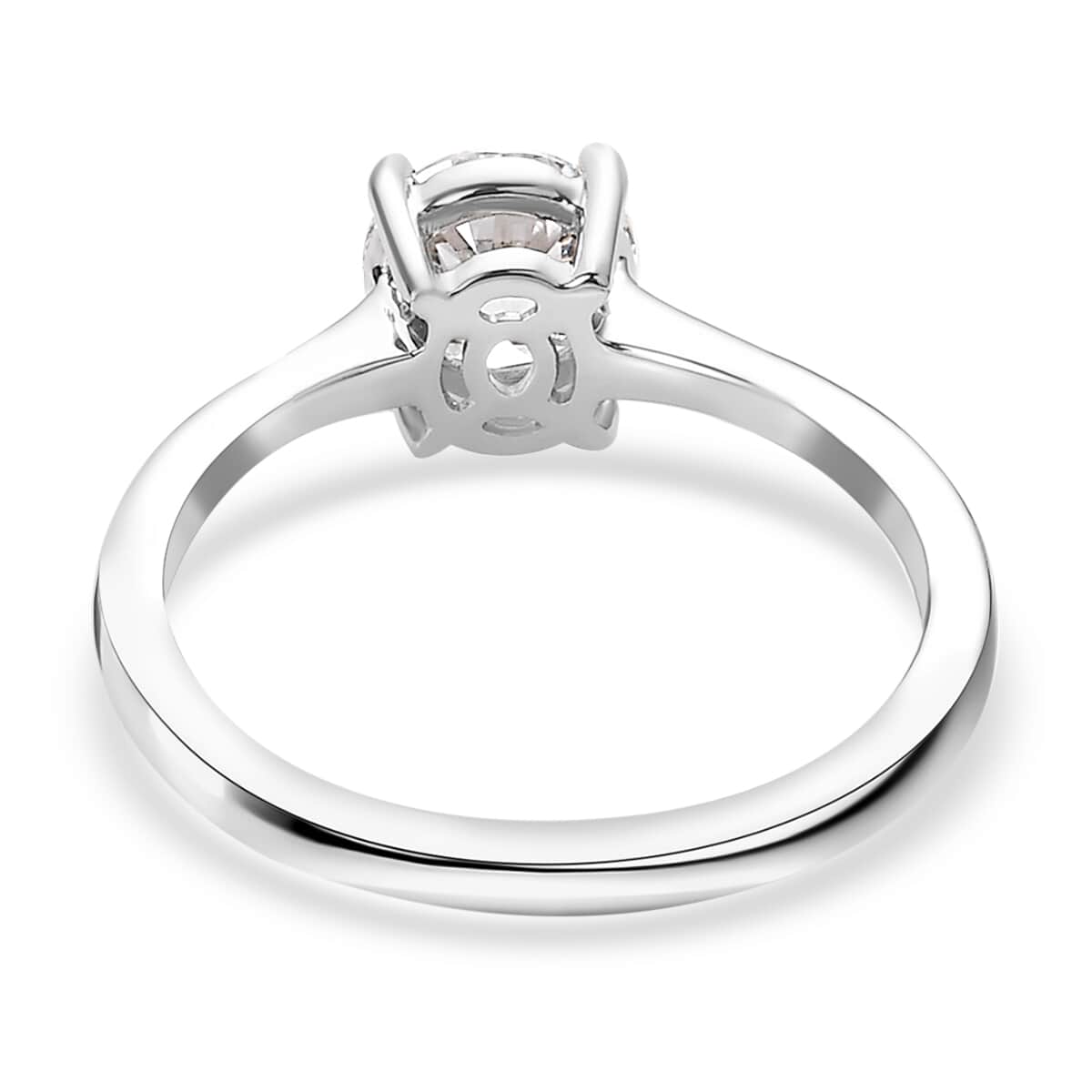950 Platinum E-F VS Luxuriant Lab Grown Diamond Solitaire Ring (Size 8.0) 4.60 Grams 1.00 ctw image number 4