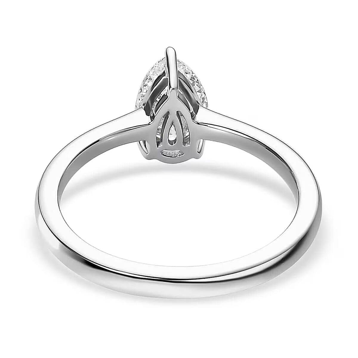 950 Platinum Luxuriant Lab Grown Diamond E-F VS Solitaire Ring (Size 8.0) 1.00 ctw image number 7