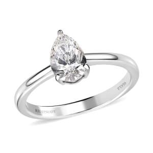 950 Platinum Luxuriant Lab Grown Diamond E-F VS Solitaire Ring (Size 7.0) 1.00 ctw