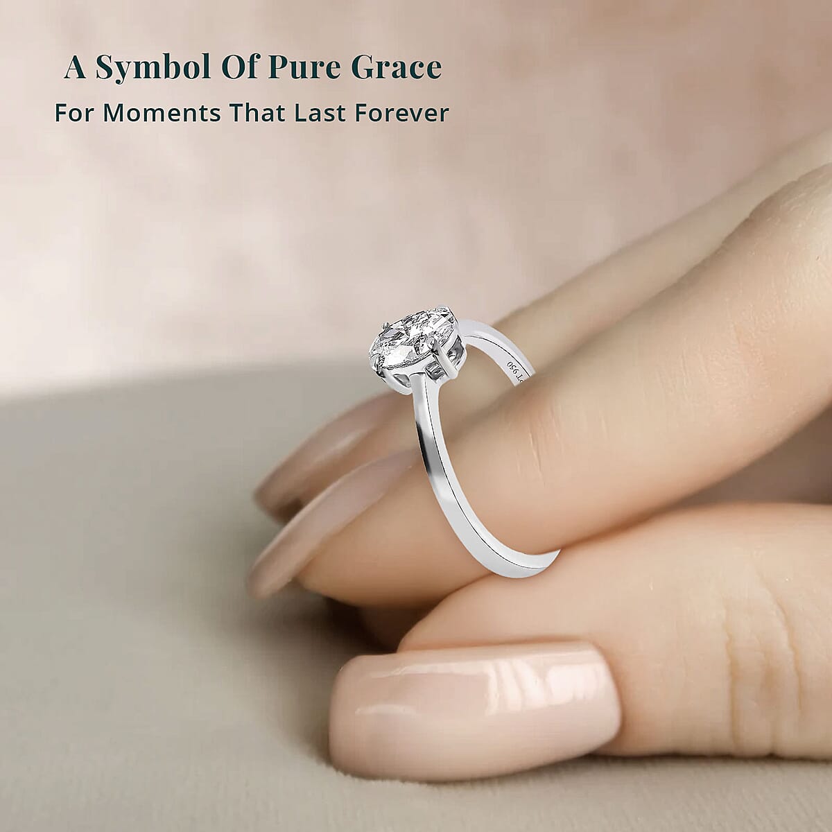 950 Platinum E-F VS Luxuriant Lab Grown Diamond Solitaire Ring (Size 7.0) 1.00 ctw image number 5