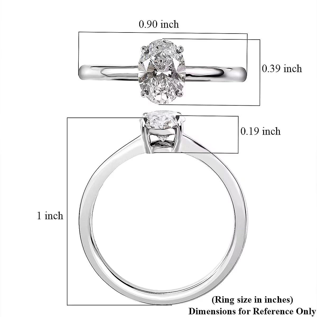 950 Platinum E-F VS Luxuriant Lab Grown Diamond Solitaire Ring (Size 7.0) 1.00 ctw image number 6