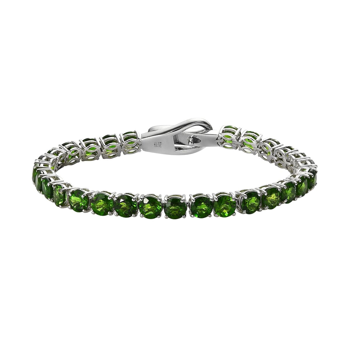Chrome Diopside Tennis Bracelet in Platinum Over Sterling Silver (6.50 In) 15.00 ctw image number 0
