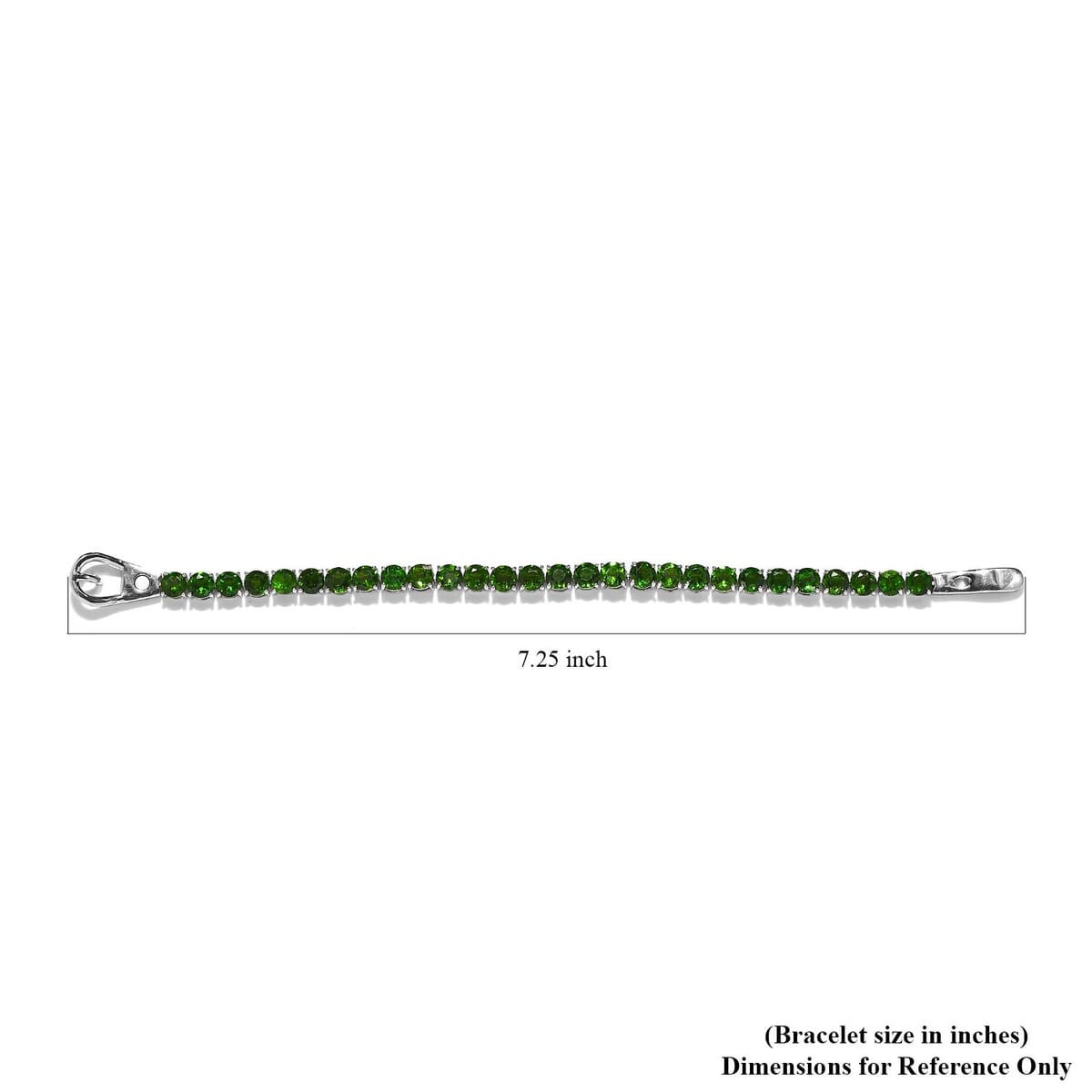 Chrome Diopside Tennis Bracelet in Platinum Over Sterling Silver (6.50 In) 15.00 ctw image number 4
