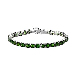 Chrome Diopside Tennis Bracelet in Platinum Over Sterling Silver (7.25 In) 17.15 ctw