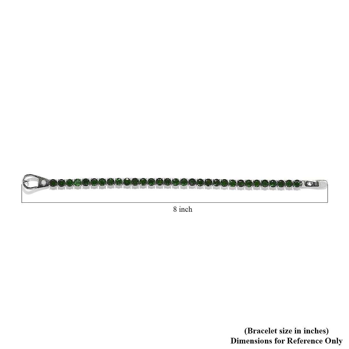 Chrome Diopside Tennis Bracelet in Platinum Over Sterling Silver (7.25 In) 17.15 ctw image number 4