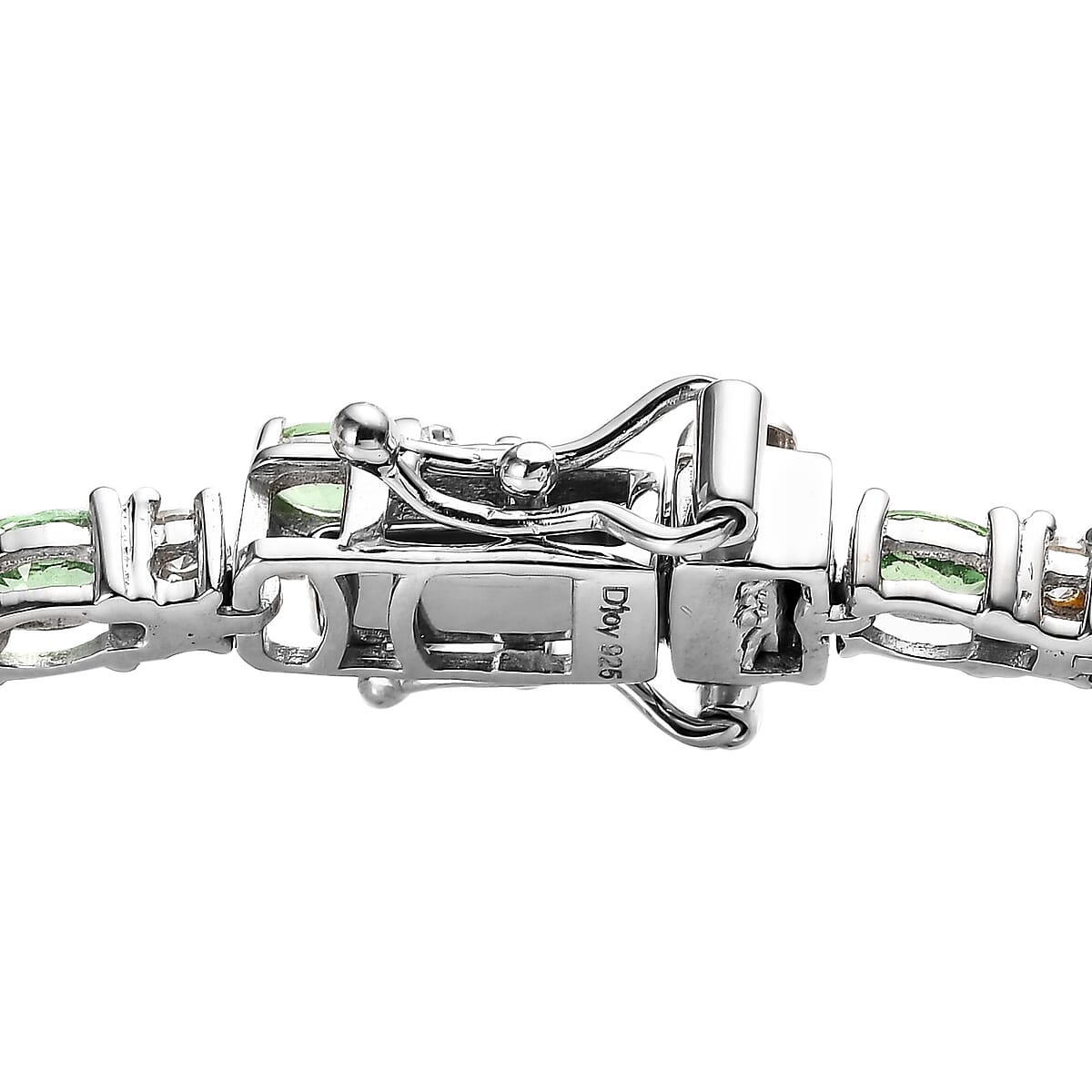 Premium Tsavorite Garnet and Moissanite Tennis Bracelet in Platinum Over Sterling Silver (7.25 In) 5.50 ctw image number 3