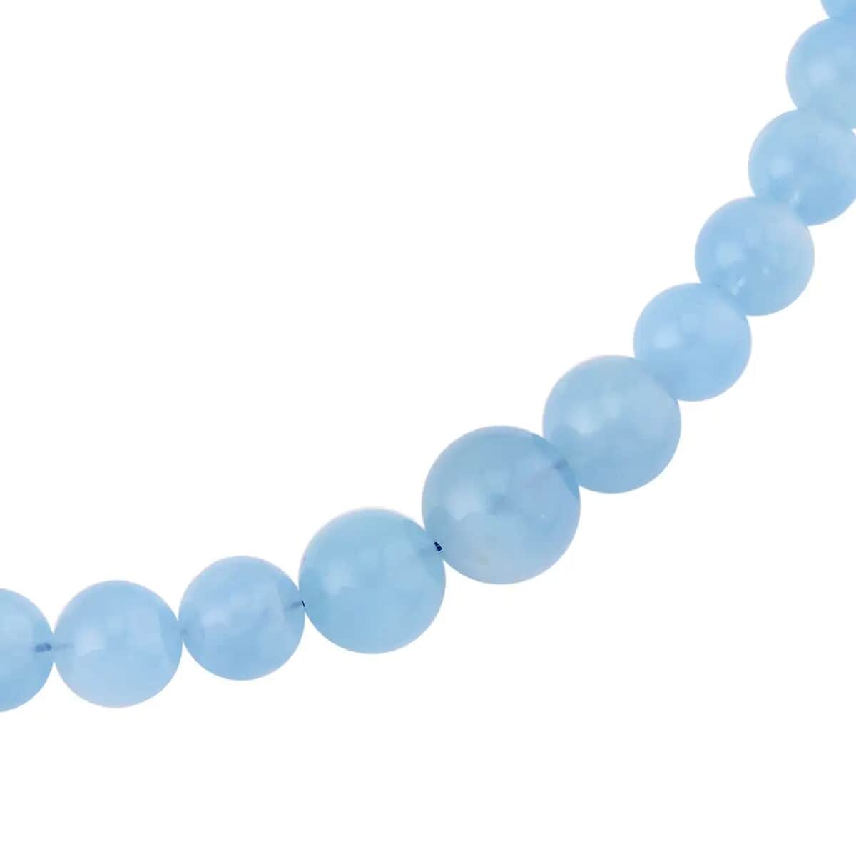 AAA Mangoro Aquamarine 5-12mm Beaded Necklace, 14K Yellow Gold Magnetic Clasp Necklace, 20 Inch Necklace, Aquamarine Beaded Jewelry 280.00 ctw image number 3