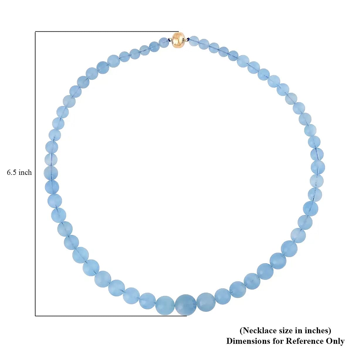AAA Mangoro Aquamarine 280.00 ctw 5-12mm Beaded Necklace, 14K Yellow Gold Magnetic Clasp Necklace, 20 Inch Necklace, Aquamarine Beaded Jewelry