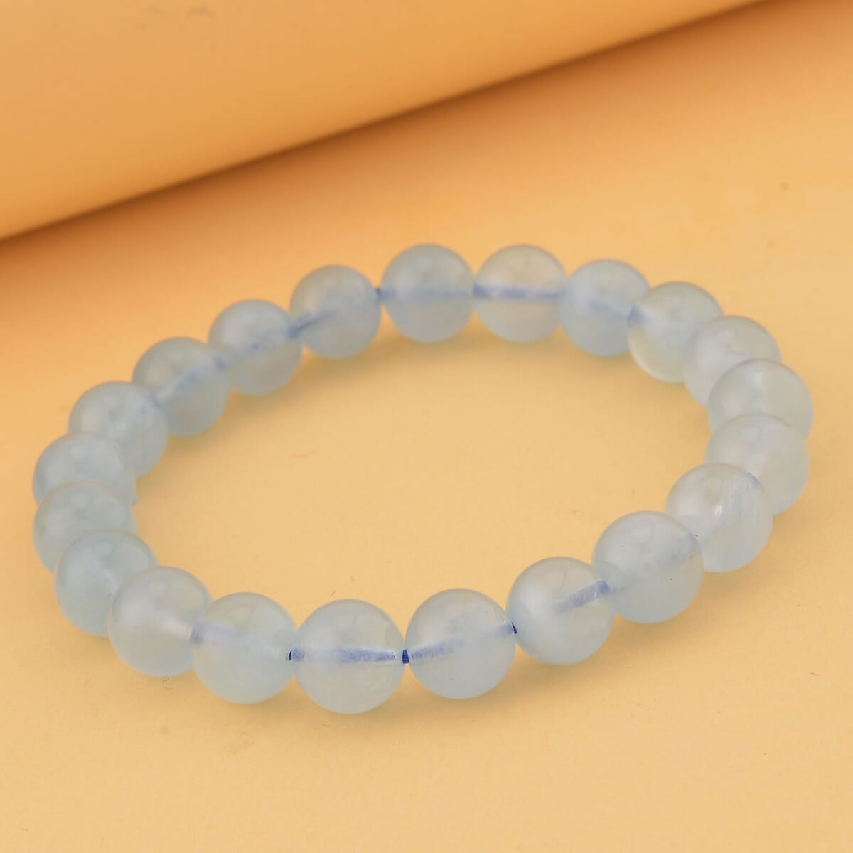 AAA Espirito Santo Aquamarine 8-10mm Beaded Stretch Bracelet 115.00 ctw image number 1