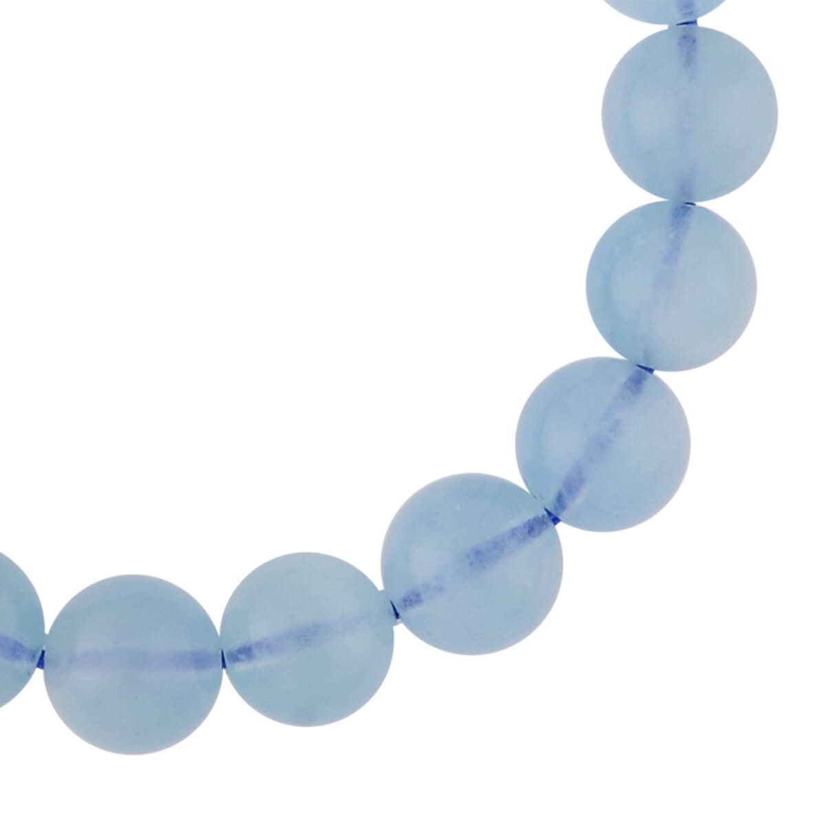 AAA Espirito Santo Aquamarine 8-10mm Beaded Stretch Bracelet 115.00 ctw image number 3