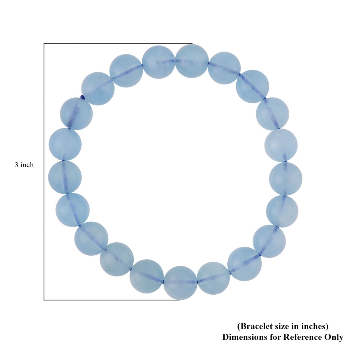 AAA Espirito Santo Aquamarine 8-10mm Beaded Stretch Bracelet 115.00 ctw image number 5