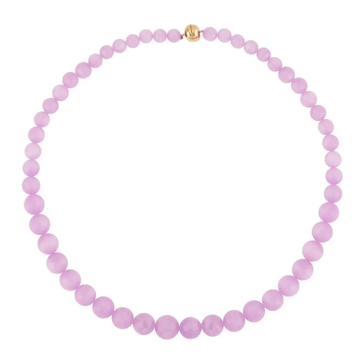  AAA Kunzite 7-14mm Beaded Necklace, 14K Yellow Gold Magnetic Clasp Necklace, 20 Inch Necklace, Kunzite Beaded Jewelry 415.00 ctw image number 0