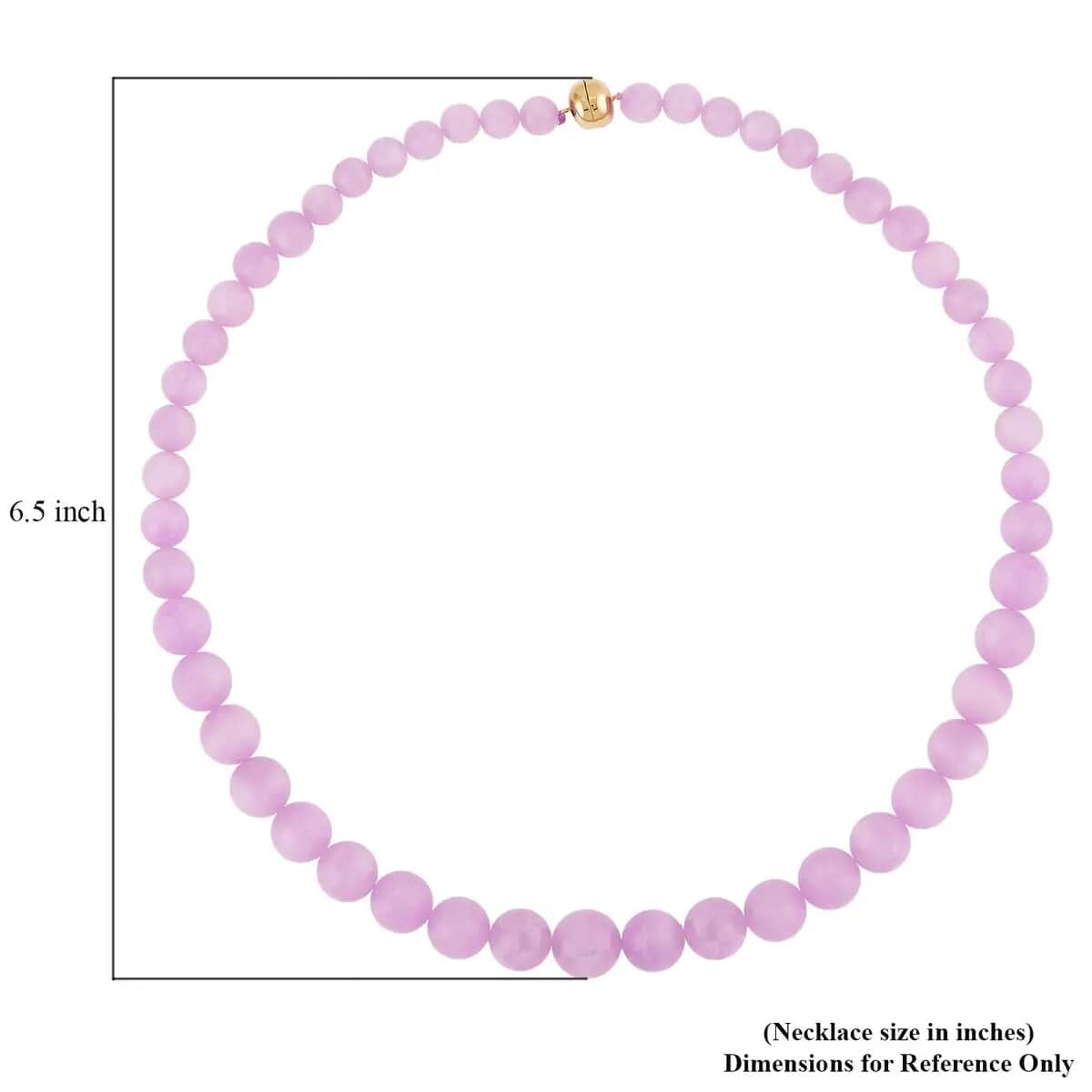  AAA Kunzite 415.00 ctw 7-14mm Beaded Necklace, 14K Yellow Gold Magnetic Clasp Necklace, 20 Inch Necklace, Kunzite Beaded Jewelry image number 5