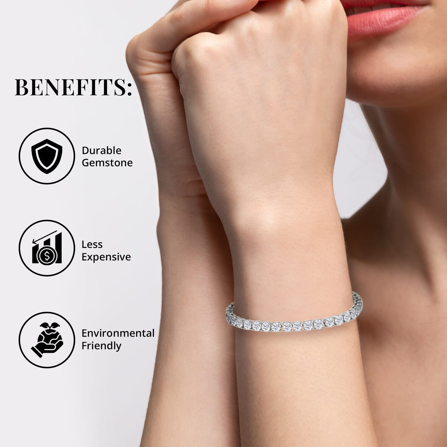 Buy Moissanite Tennis Bracelet, Moissanite Bracelet, Platinum Over