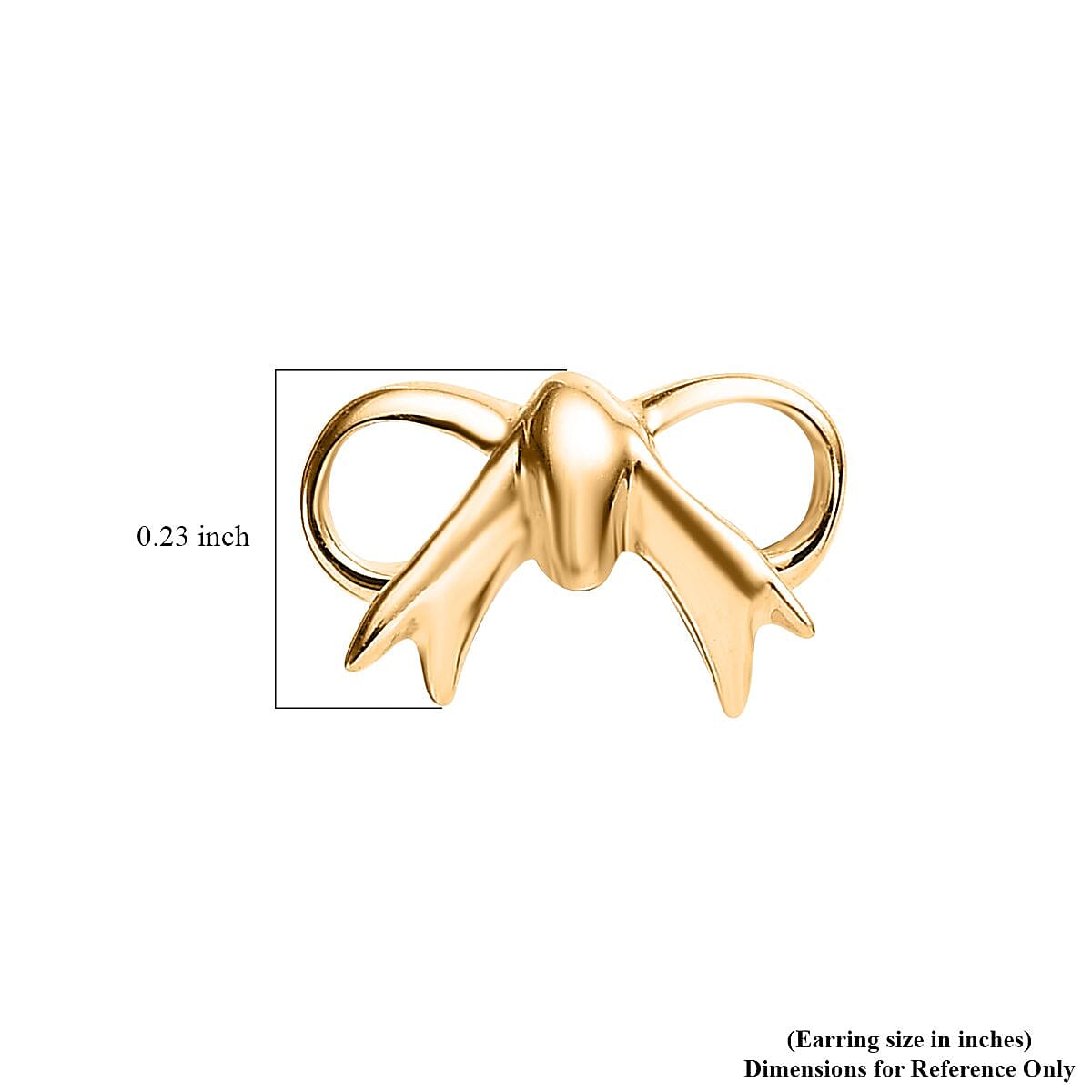 Luxoro 10K Yellow Gold Bow Knot Stud Earrings image number 4