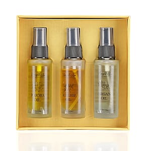 Marigold & Lotus Set of 3 Rosehip, Jojoba and Argan Oils 1.01oz