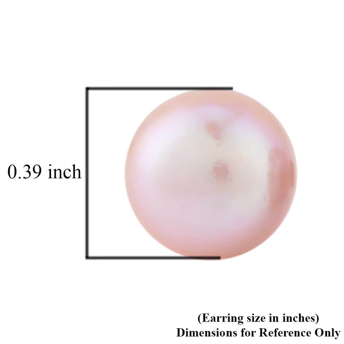 White, Peach and Purple Freshwater Pearl 9-11mm Stud Earrings in Stainless Steel , Tarnish-Free, Waterproof, Sweat Proof Jewelry image number 3