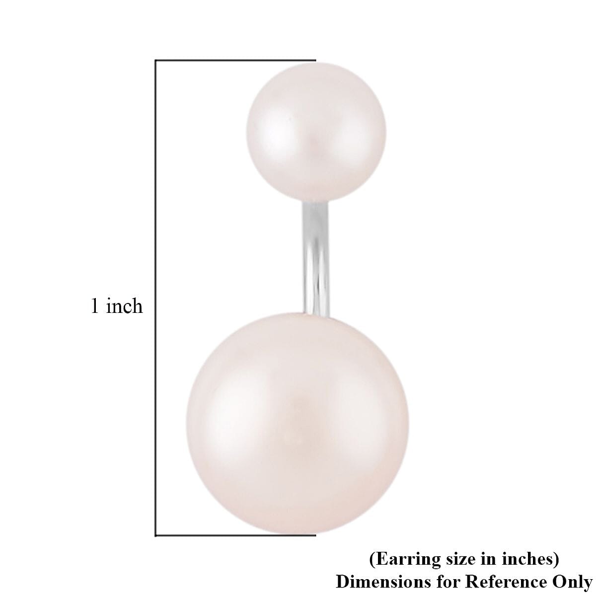 White Freshwater Pearl Earrings in Stainless Steel , Tarnish-Free, Waterproof, Sweat Proof Jewelry
