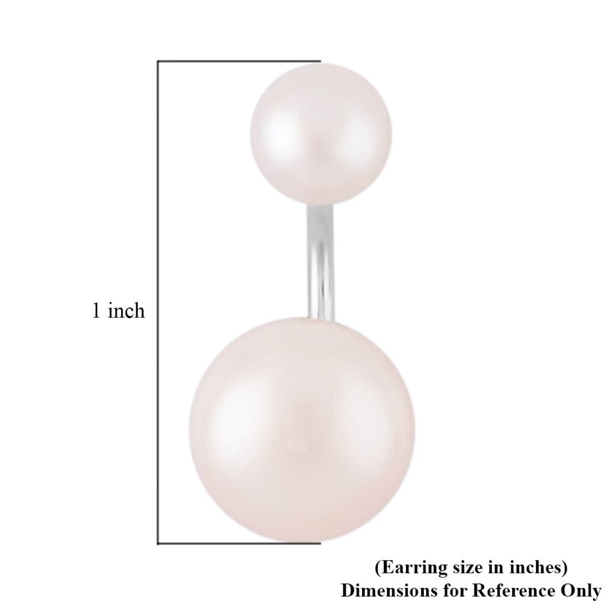 White Freshwater Pearl Earrings in Stainless Steel , Tarnish-Free, Waterproof, Sweat Proof Jewelry image number 4