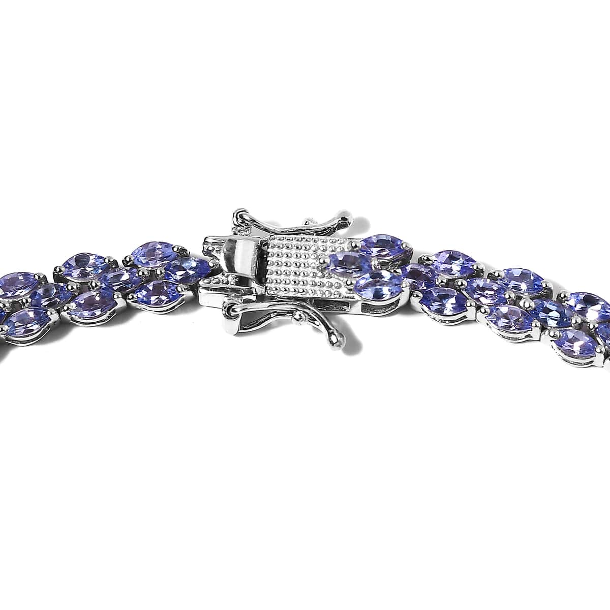 Tanzanite Necklace 18 Inches in Platinum Over Sterling Silver 22.25 ctw image number 4