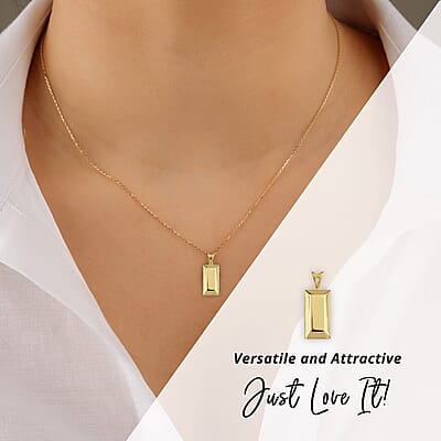 Luxoro Bar Pendant in 14K Yellow Gold 1.10 Grams