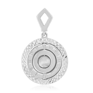950 Platinum Electroform Double Sided Rotary Pendant 7.85 Grams