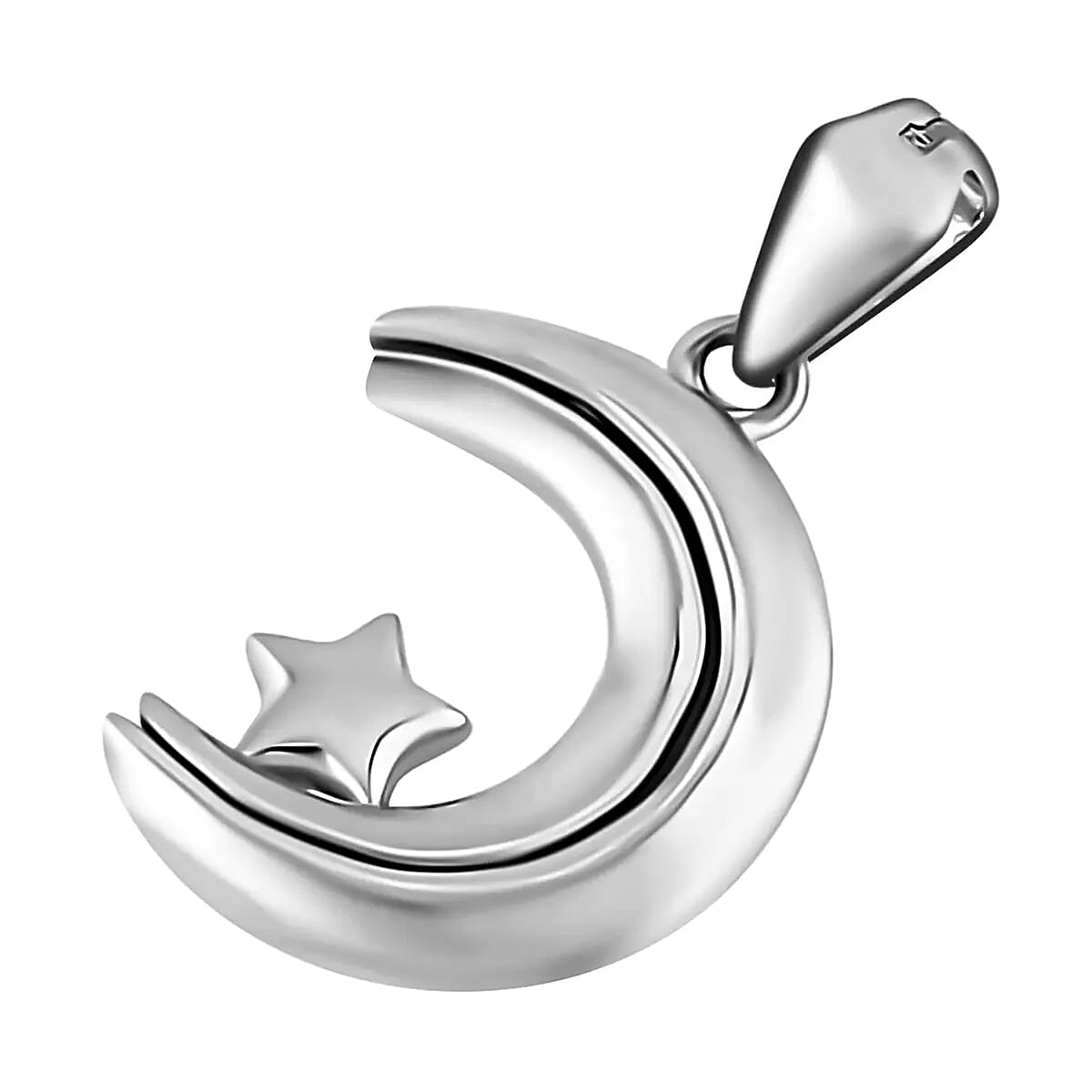 Electroform Moveable Moon and Star Pendant in 950 Platinum 2.80 Grams image number 7