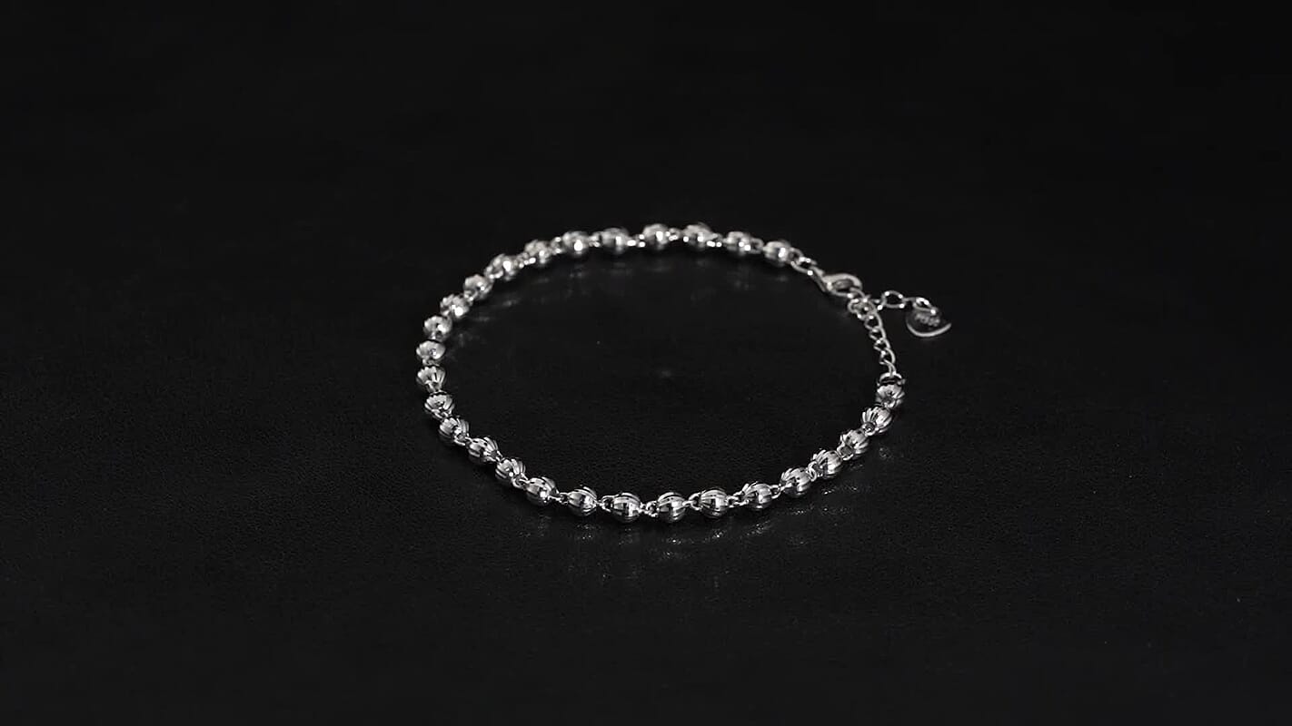 Rhapsody Electroform Bracelet (6.50-8.0 Inches) with Lobster Lock in 950 Platinum (3.3mm, 5.50 Grams)