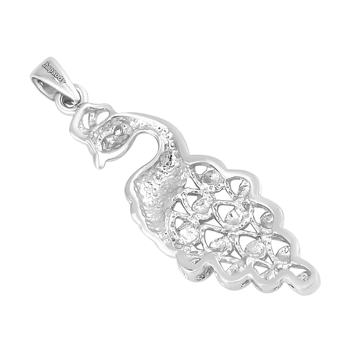 Peacock Pendant in 950 Platinum 4 Grams image number 7