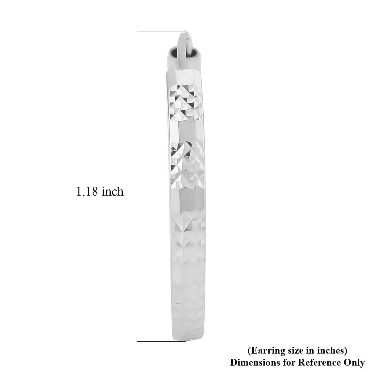 950 Platinum Electroform Hoop Earrings 5.20 Grams image number 3