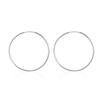 950 Platinum Electroform Hoop Earrings 10 Grams