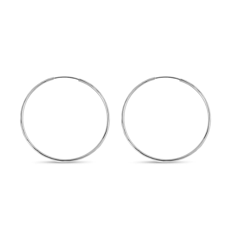 950 Platinum Electroform Hoop Earrings