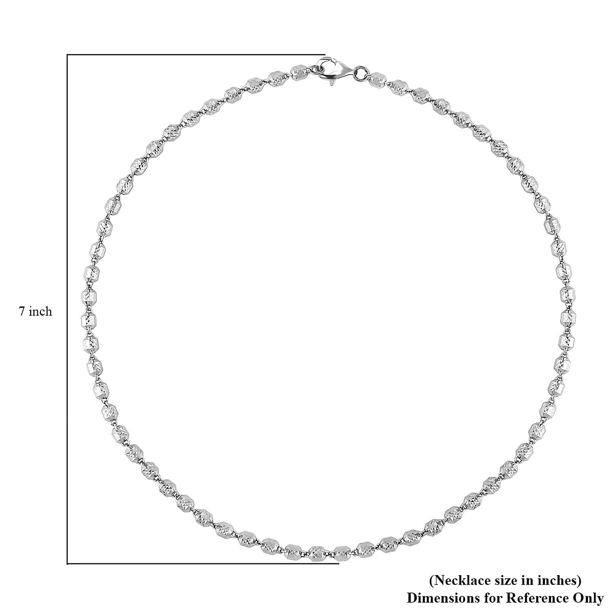 950 Platinum 6.35mm Oval Beaded Chain Necklace with 14mm Lobster Lock 20 Inches 24.65 Grams image number 3