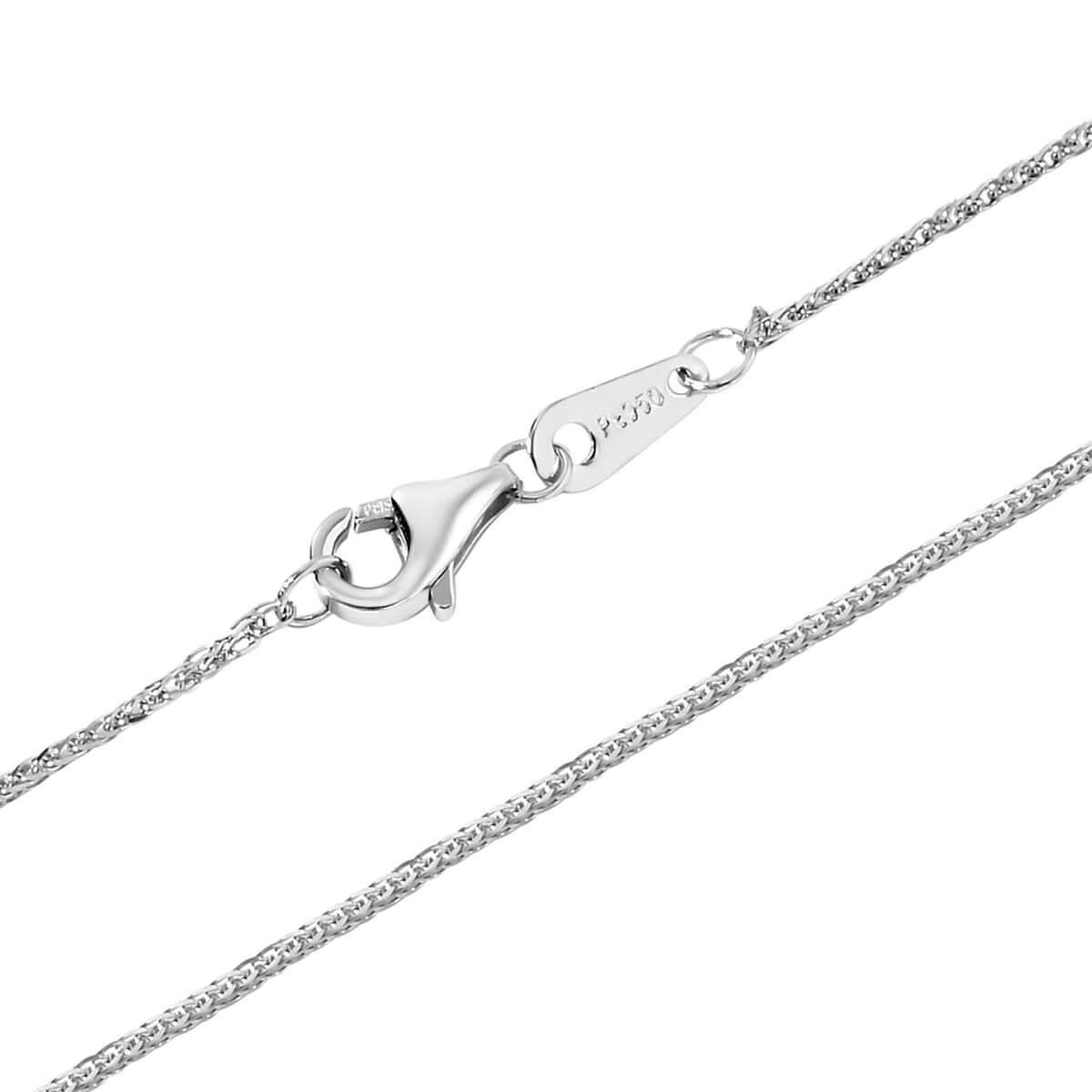 950 Platinum Spiga Chain Necklace 22 Inches 3.10 Grams image number 2