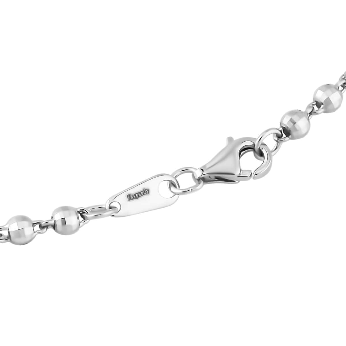 950 Platinum 3.0mm Diamond Cut Beaded Chain Necklace with 5mm Lobster Lock (22 Inches) (13.45 g) image number 3