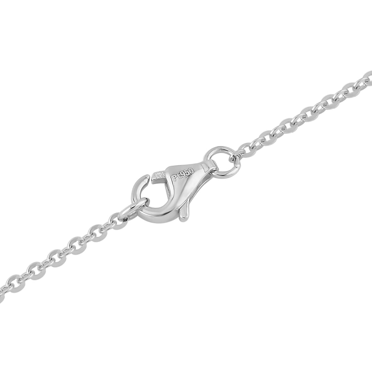 Doorbuster Rhapsody 950 Platinum Clover Necklace 18 Inches with 8mm Lobster Lock 7.25 Grams image number 3