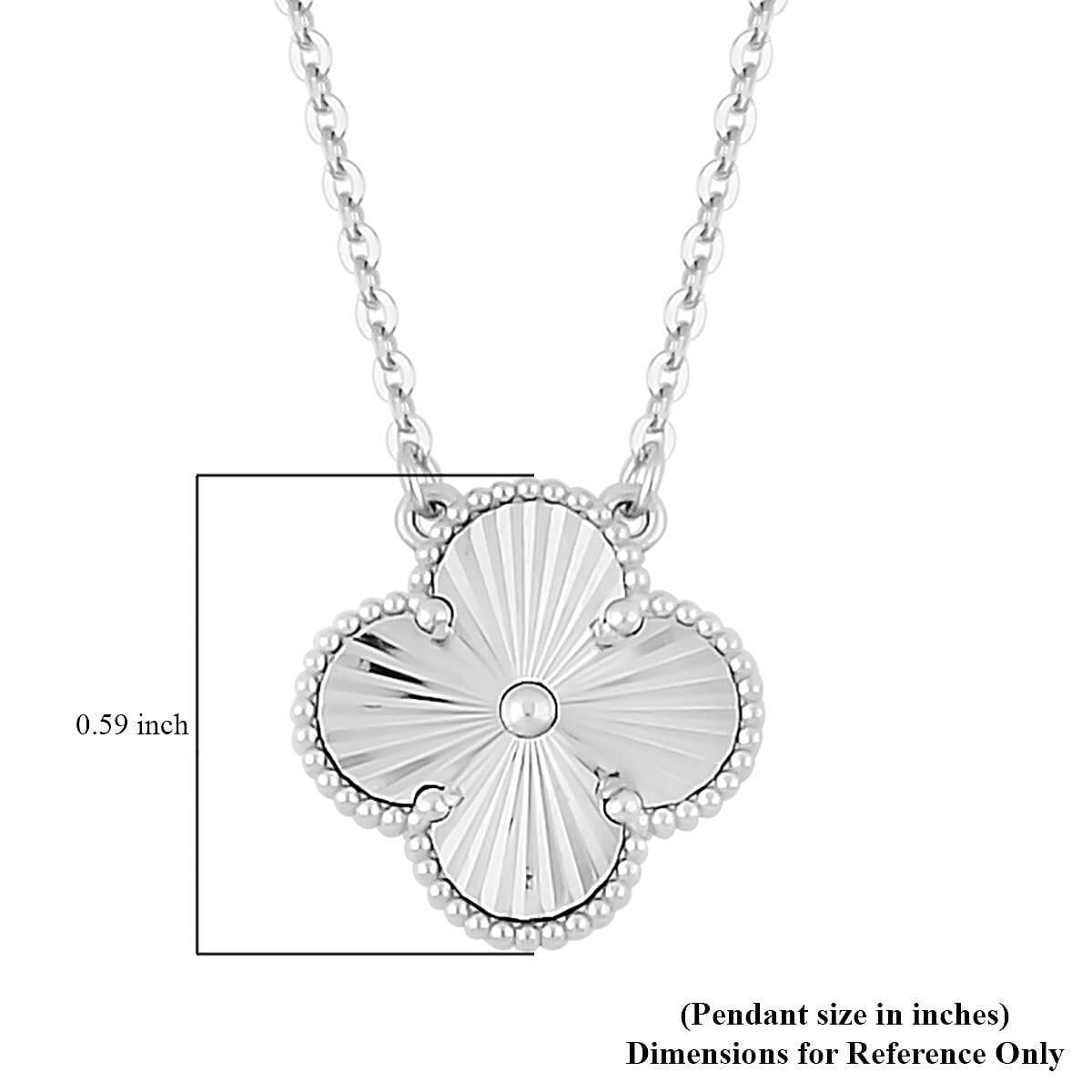 Doorbuster Rhapsody 950 Platinum Clover Necklace 18 Inches with 8mm Lobster Lock 7.25 Grams image number 4
