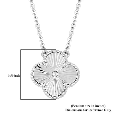 Rhapsody 950 Platinum Clover Necklace 18 Inches with 8mm Lobster Lock 7.25 Grams