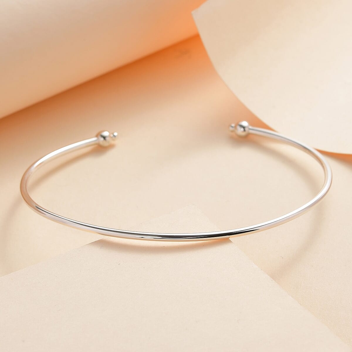 Sterling Silver Cuff Bracelet (7.25 in) 2.50 Grams image number 1