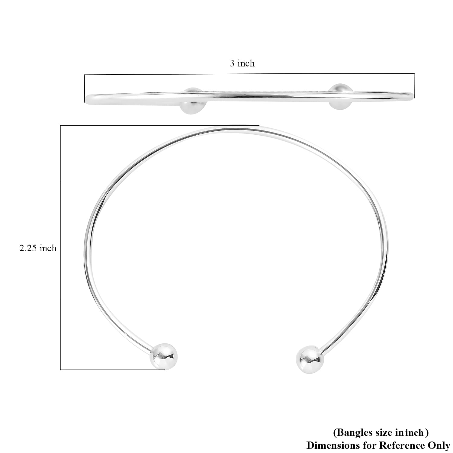 Sterling Silver Cuff Bracelet (7.25 in) 3.15 Grams