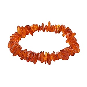 Baltic Amber Chips Stretch Bracelet