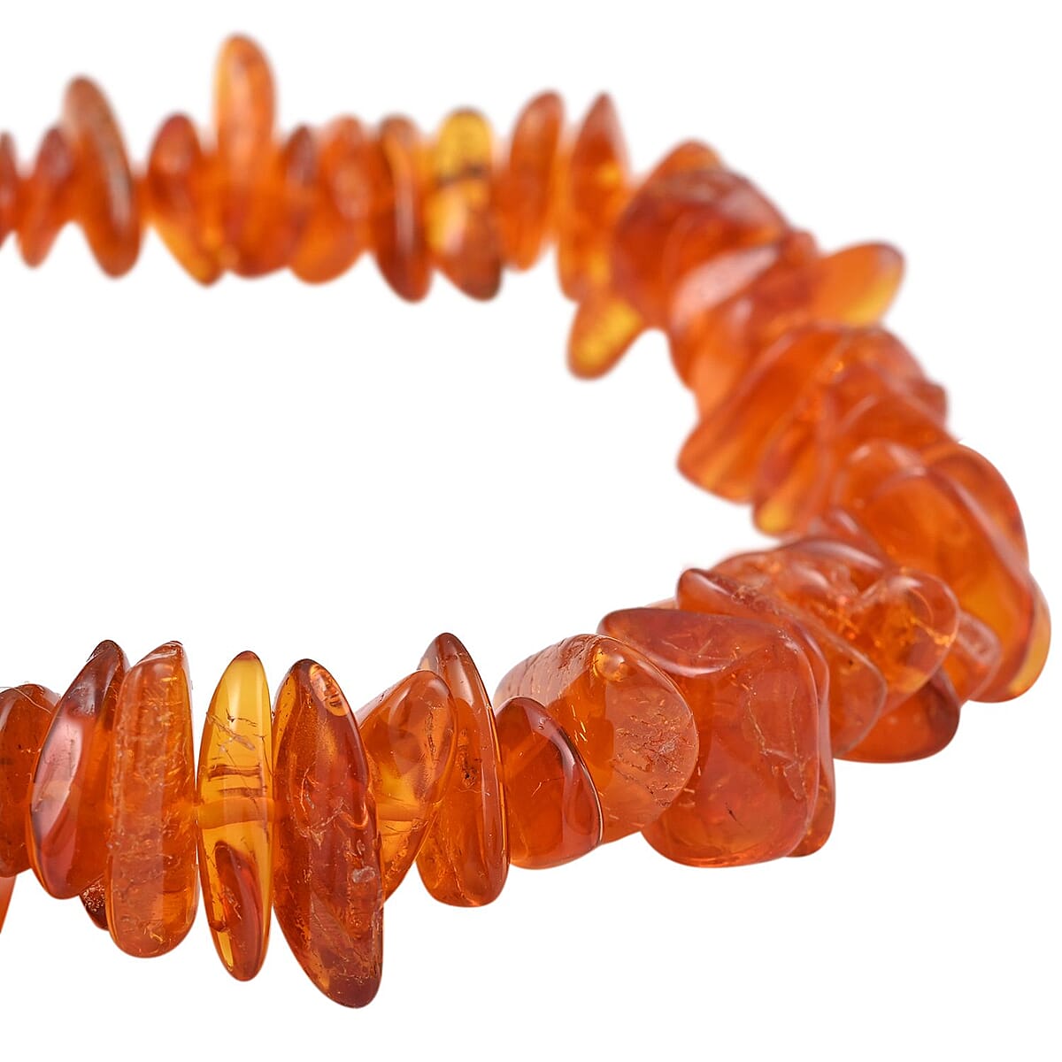 Baltic Amber Chips Stretch Bracelet image number 2
